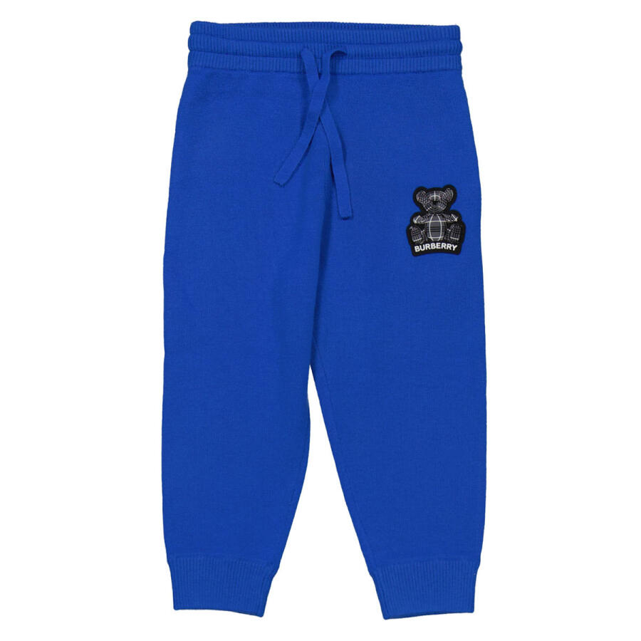 Burberry Boys Canvas Blue Otto Bear Patch Joggers Cover