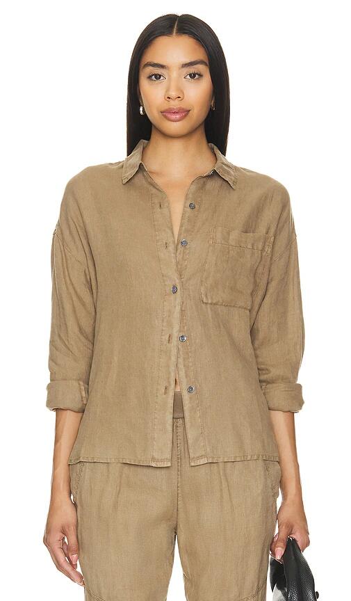 James Perse Oversized Shirt in Olive Cover