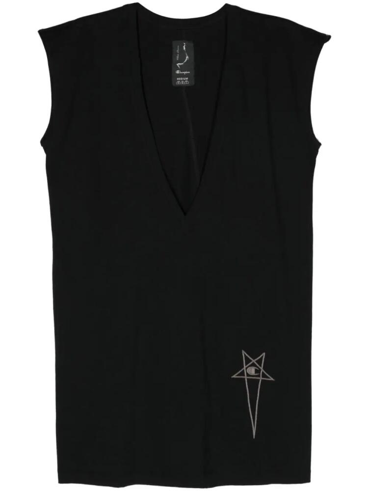 Rick Owens X Champion Dylan T cotton tank top - Black Cover