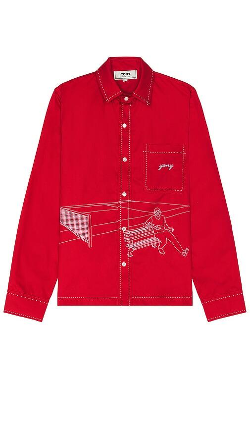 YONY Holding Court Button Down Shirt in Red Cover