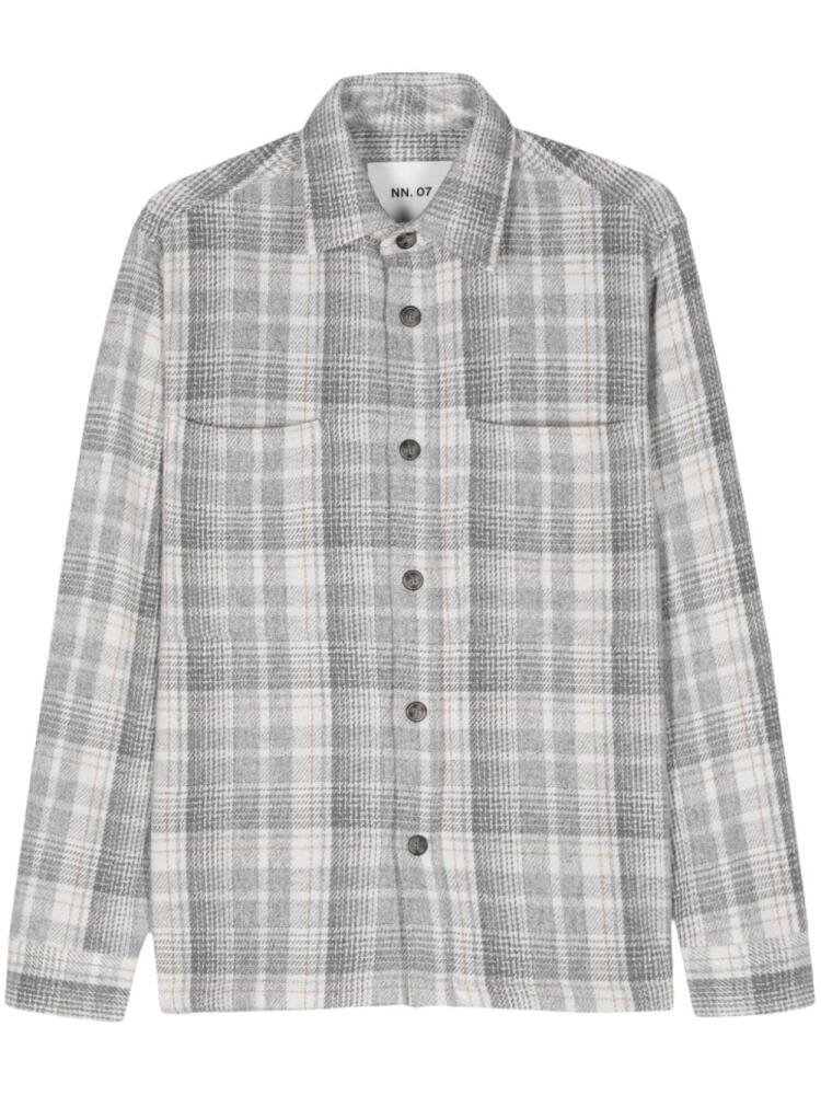 NN07 Frode check-pattern overshirt - Grey Cover