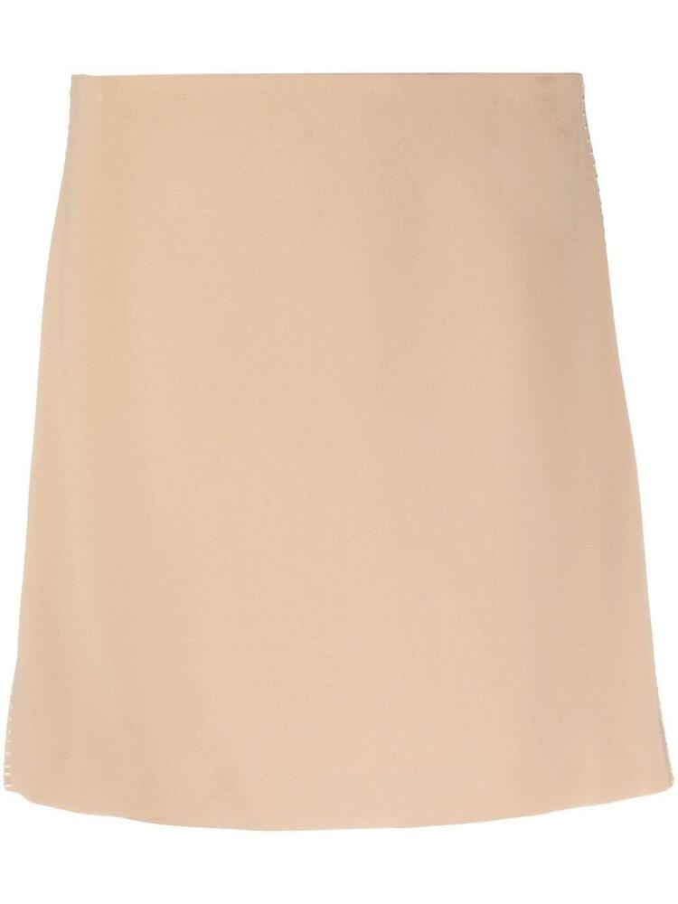 Theory contrast-stitch mini skirt - Brown Cover