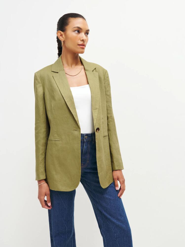 Reformation The Classic Relaxed Linen Blazer Cover