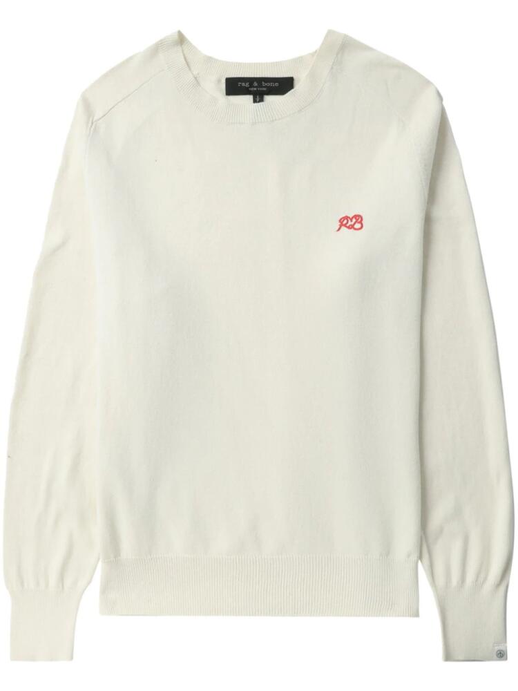 rag & bone logo-embroidered cotton sweatshirt - Neutrals Cover