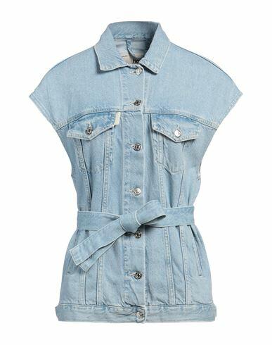 Haikure Woman Denim outerwear Blue Cotton, Lyocell Cover