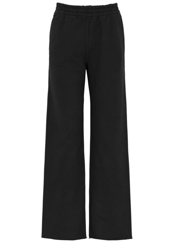 Acne Studios Faidelle Logo Cotton Sweatpants - Black Cover