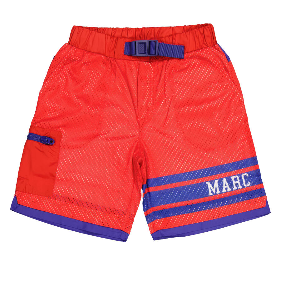 Little Marc Jacobs Boys Red Logo-Print Mesh Bermuda Shorts Cover