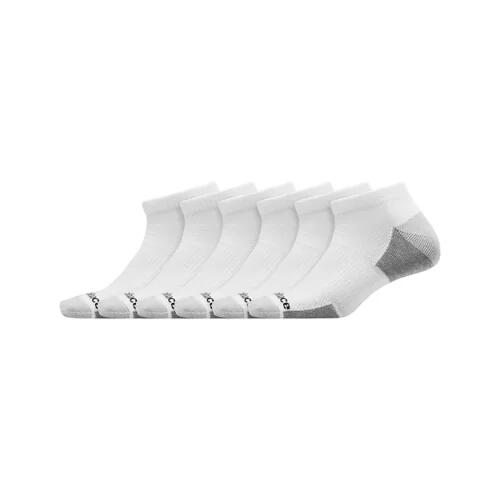 New Balance Unisex Cushioned Low Cut Socks 6 Pack - White Cover