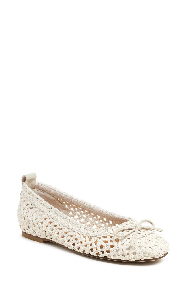 Kelsi Dagger Brooklyn Frankie Crochet Ballet Flat in Shell Cover