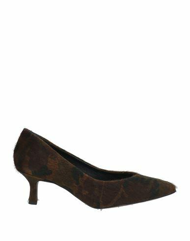 Giulia Neri Woman Pumps Brown Textile fibers Cover