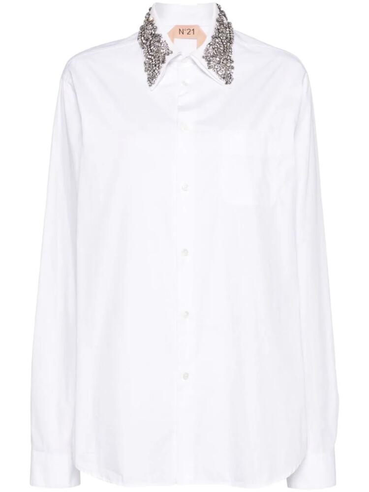 Nº21 logo-embroidered shirt - White Cover