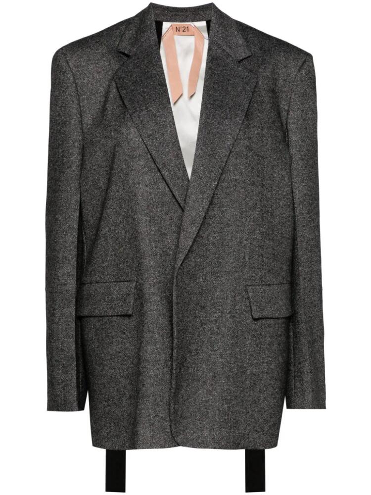 Nº21 mélange-effect blazer - Black Cover