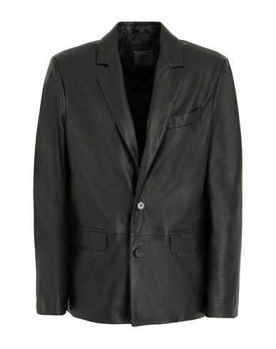 8 By Yoox Leather Oversized Blazer Man Blazer Black Lambskin Cover