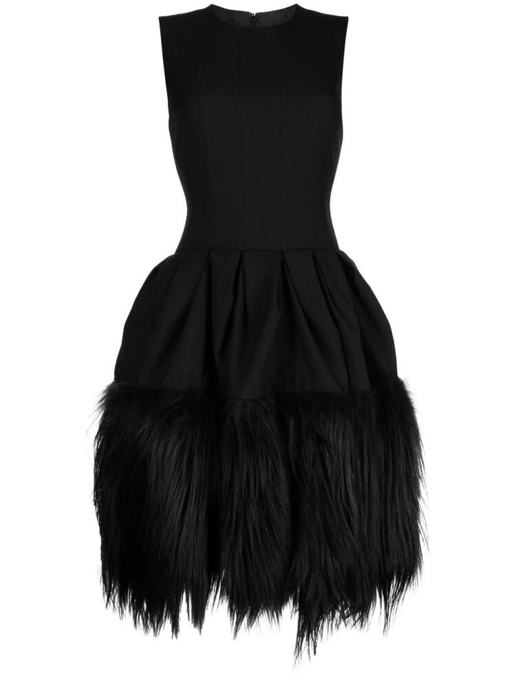 Rochas feather-trim sleeveless minidress - Black Cover