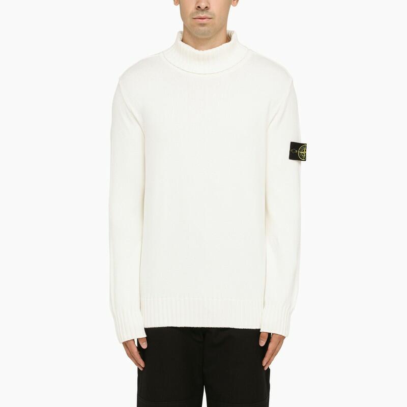 Stone Island White wool turtleneck jumper Cover