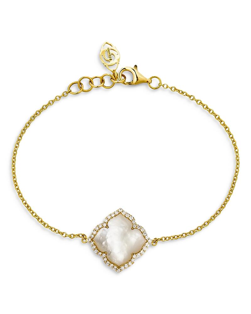 Piranesi 18K Yellow Gold Capri Fiore Bracelet with Mother of Pearl and Diamonds Cover