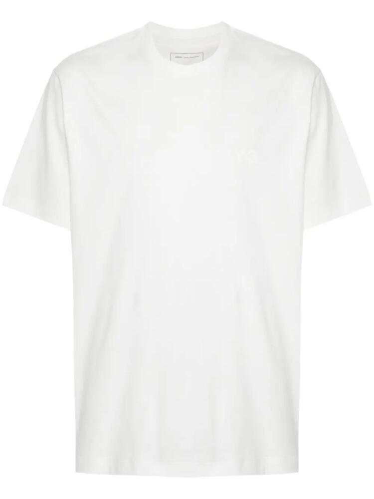 Y-3 logo-print T-shirt - White Cover