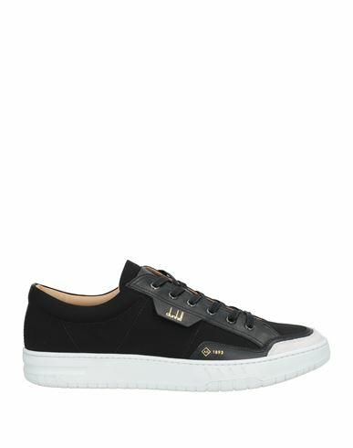 Dunhill Man Sneakers Black Leather, Textile fibers Cover