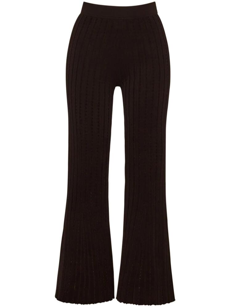 Adam Lippes pointelle knit cropped trousers - Black Cover