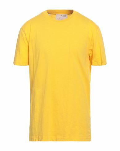 Selected Homme Man T-shirt Yellow Cotton Cover