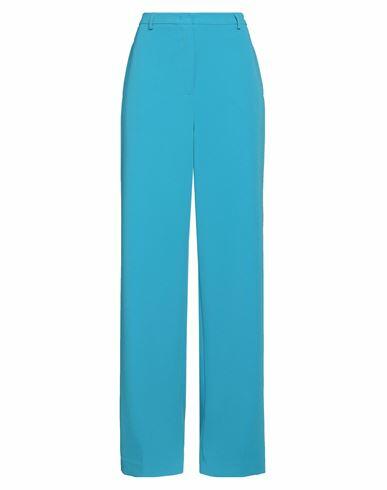 Rue Du Bac Woman Pants Turquoise Polyester, Elastane Cover