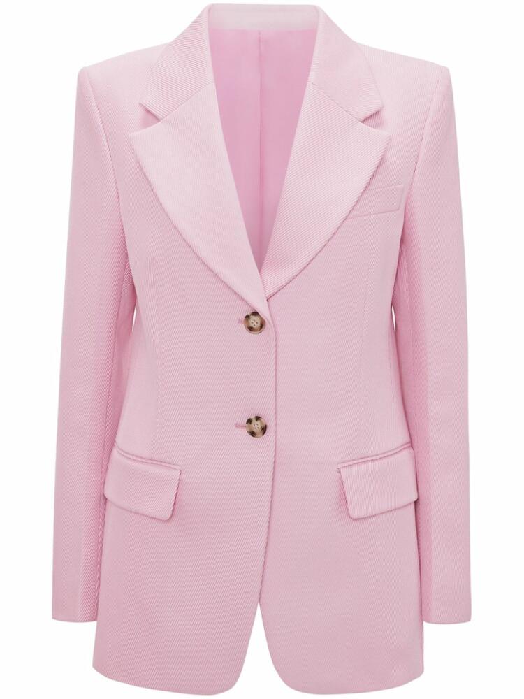 Victoria Beckham single-breasted cotton blazer - Pink Cover