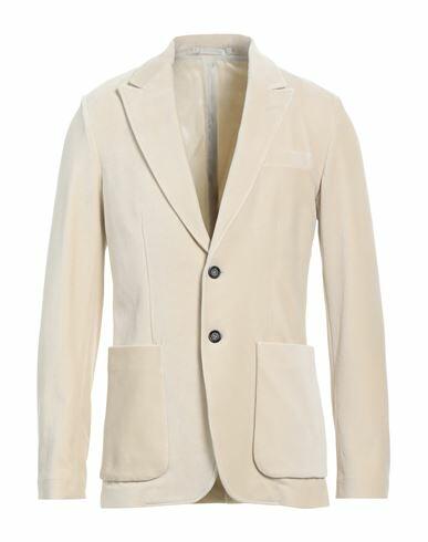 Paolo Pecora Man Blazer Cream Cotton, Polyamide, Elastane Cover