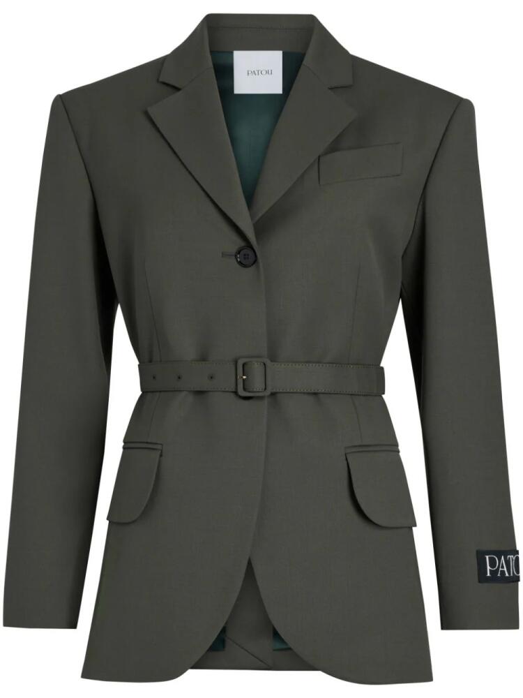 Patou belted jacket - Green Cover