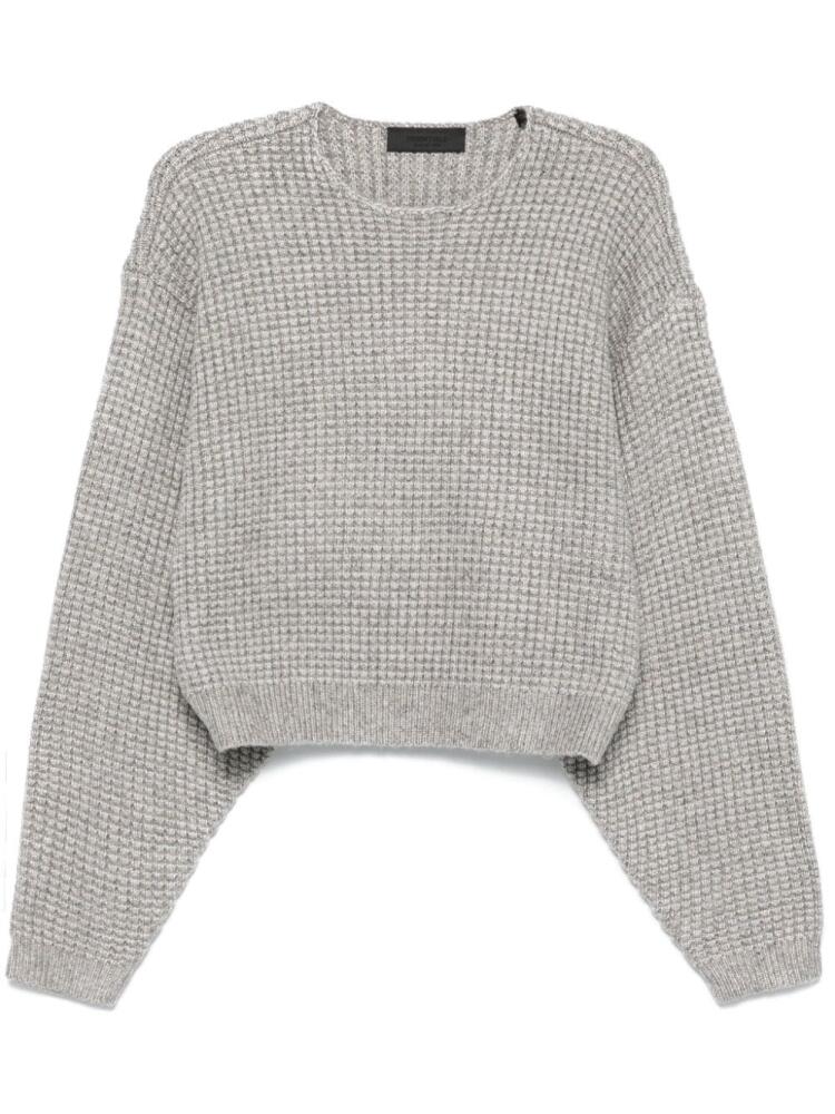 FEAR OF GOD ESSENTIALS waffle-knit sweater - Grey Cover