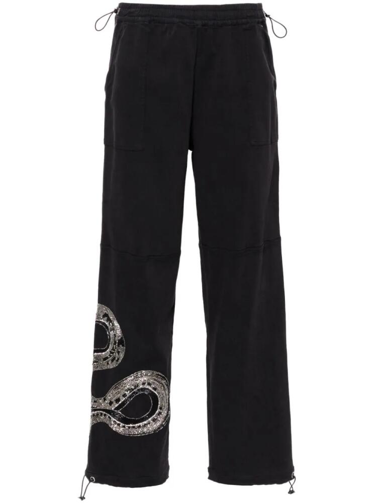 AllSaints Yas bead-detail twill trousers - Black Cover