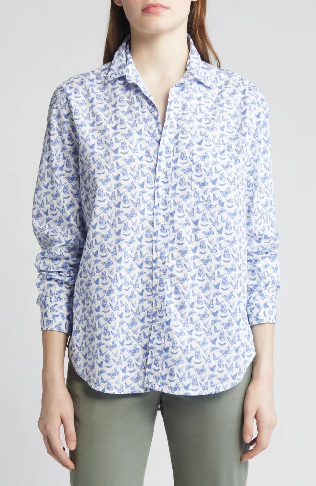 Frank & Eileen Eileen Relaxed Button-Up Shirt in Blue Butterflies Cover