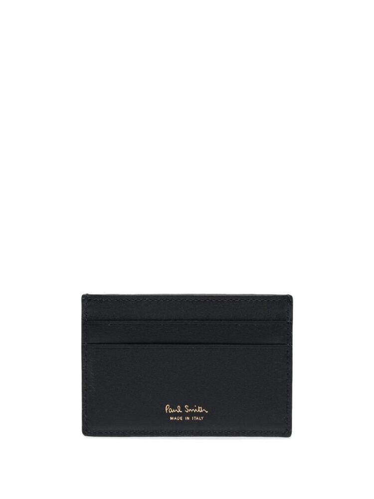 Paul Smith logo-print leather cardholder - Blue Cover