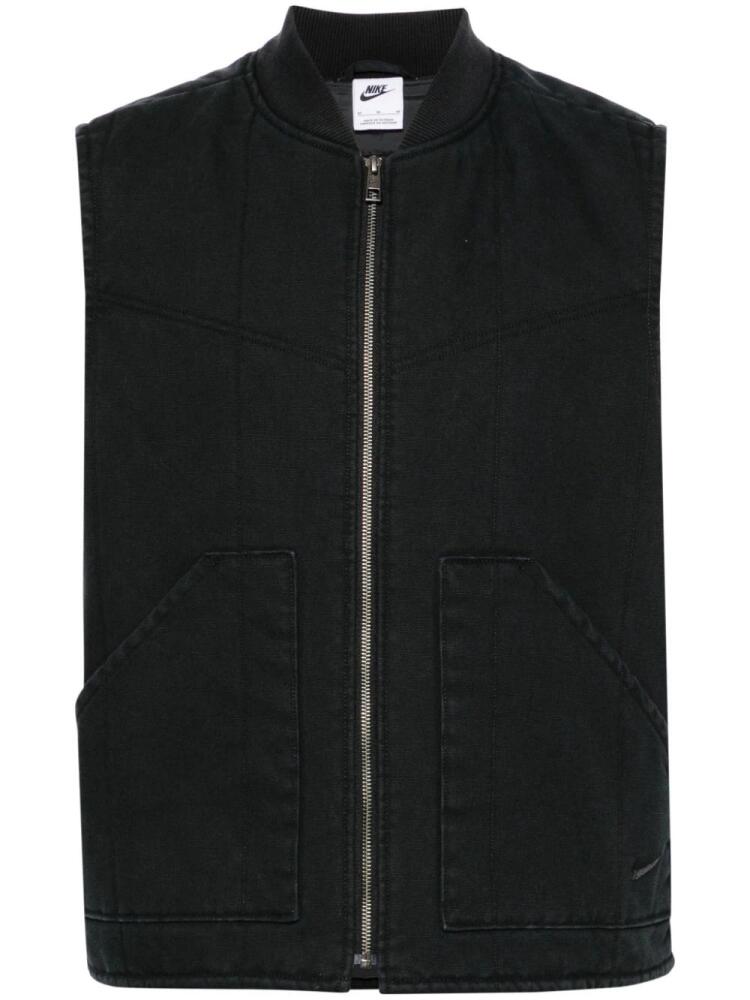 Nike baseball-collar cotton gilet - Black Cover