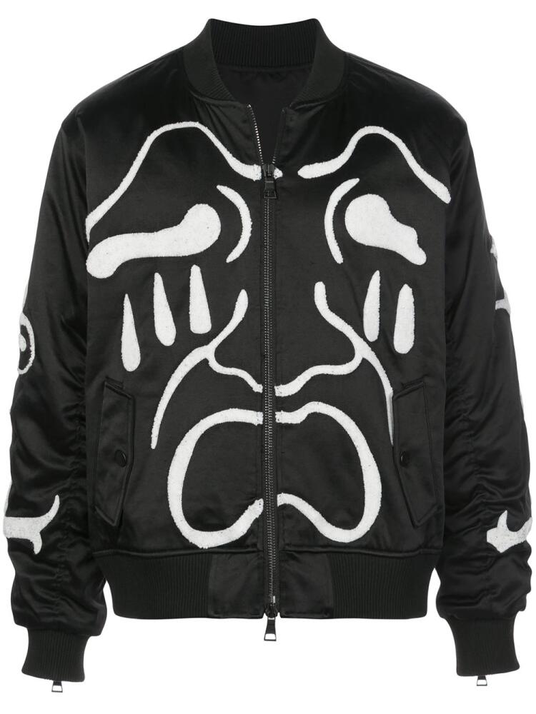 Haculla Scream embroidered bomber jacket - Black Cover