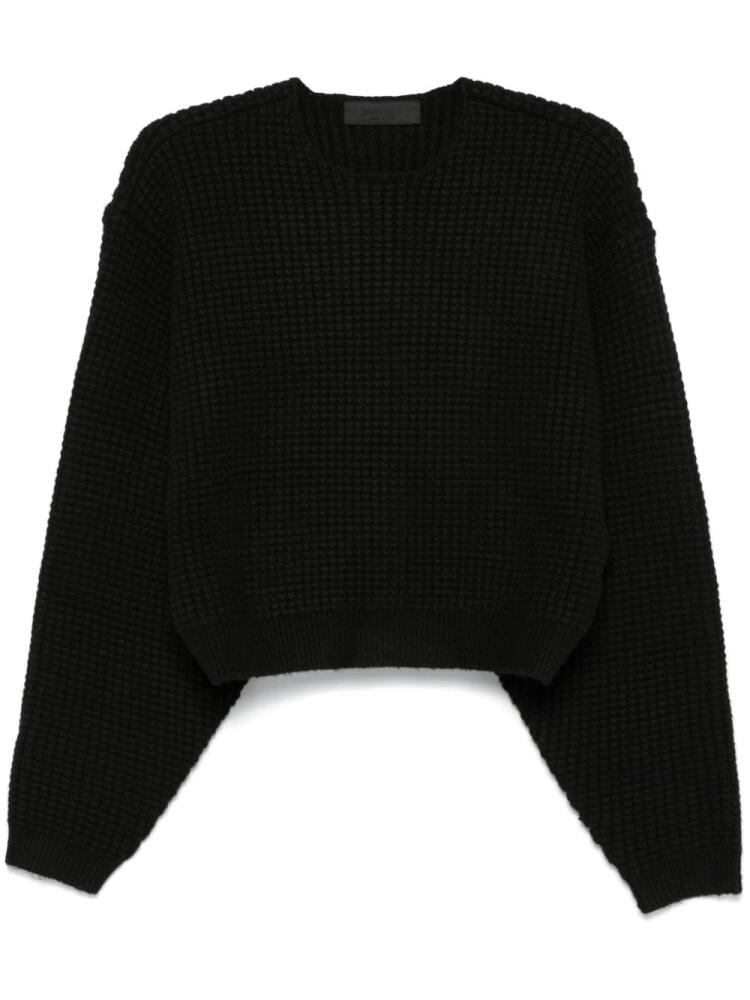 FEAR OF GOD ESSENTIALS waffle-knit sweater - Black Cover