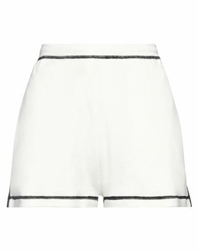 Miu Miu Woman Shorts & Bermuda Shorts Ivory Cotton Cover