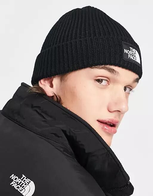 The North Face Box logo cuffed beanie in black Cover