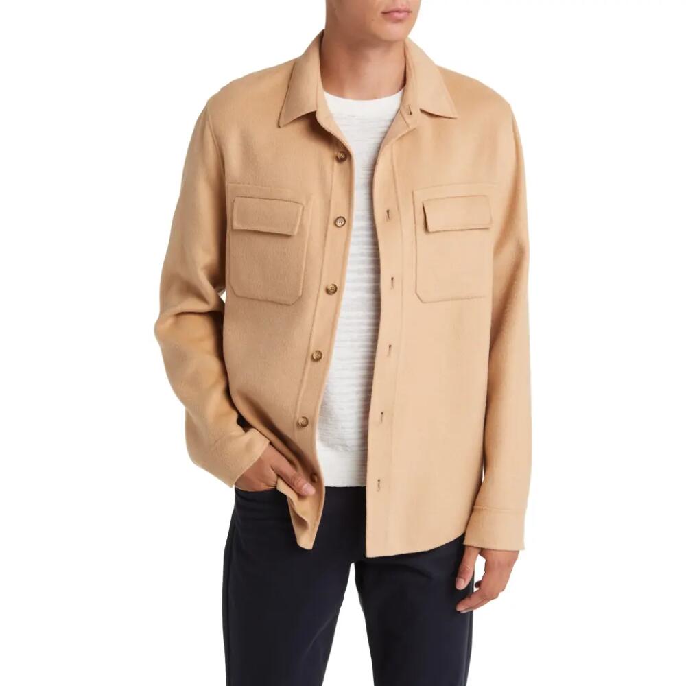 Ted Baker London Dalch Wool Blend Overshirt in Tan Cover