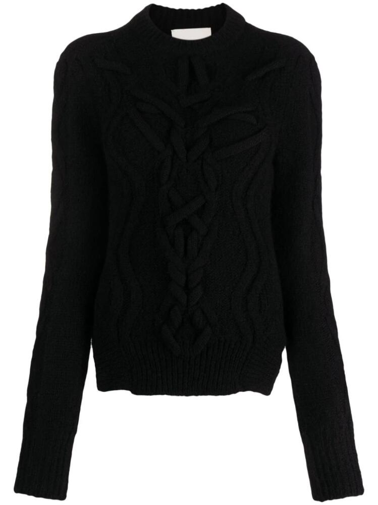 ISABEL MARANT Elvy crew-neck chunky-knit jumper - Black Cover