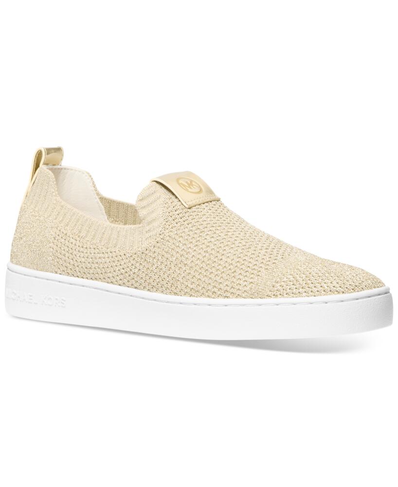 Michael Michael Kors Women's Juno Knit Slip-On Sneakers - Pale Gold Cover