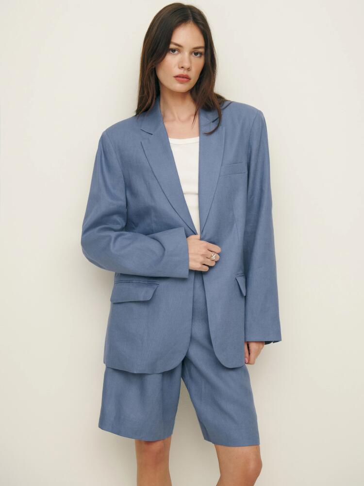 Reformation Drew Oversized Linen Blazer Cover