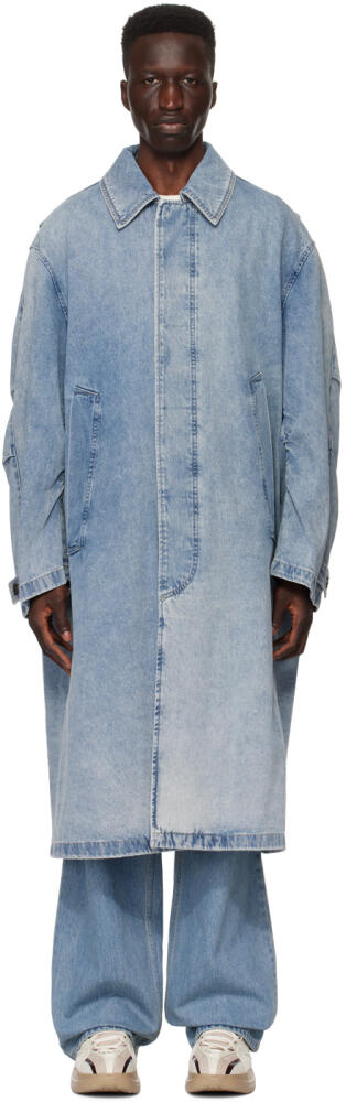 WOOYOUNGMI Blue Faded Denim Coat Cover