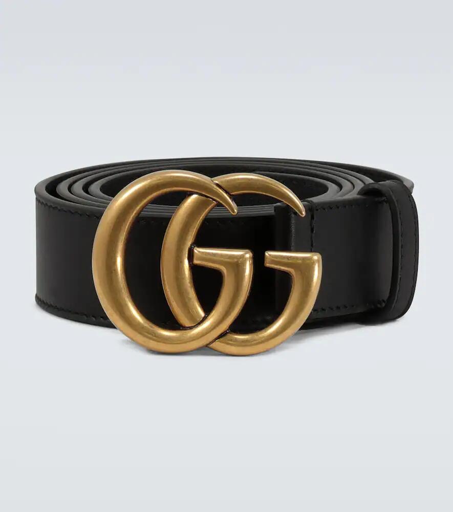 Gucci Leather belt with Double G buckle Cover