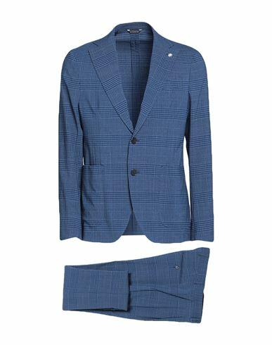 Manuel Ritz Man Suit Blue Virgin Wool, Polyester, Elastane Cover