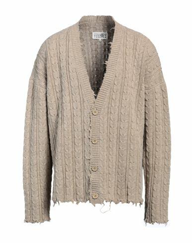 Mm6 Maison Margiela Man Cardigan Camel Acetate, Virgin Wool Cover