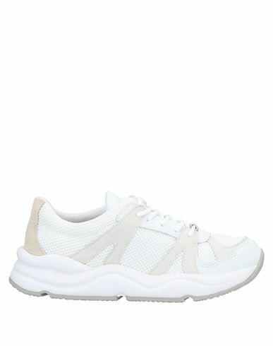 Geox Woman Sneakers White Textile fibers, Soft Leather Cover