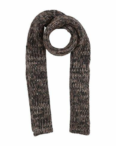 John Elliott Man Scarf Dark brown Cotton, Wool, Polyamide, Alpaca wool Cover