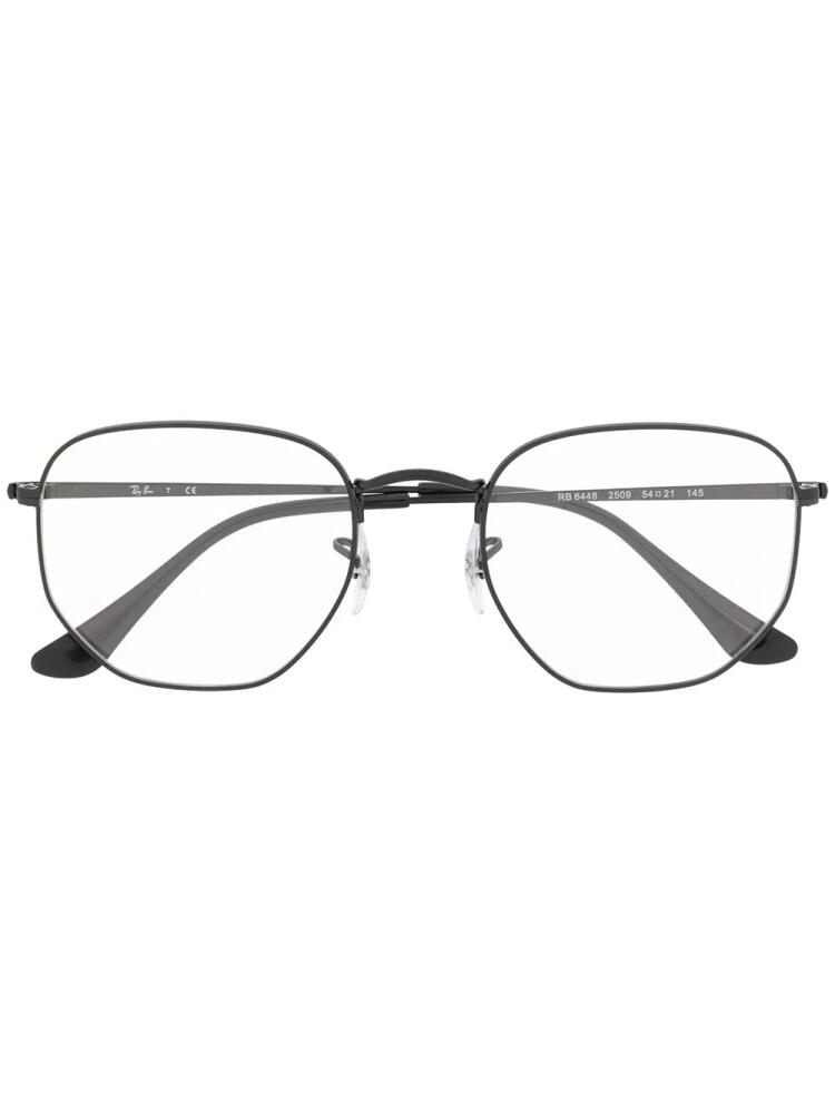 Ray-Ban matte finish hexagonal frame glasses - Black Cover