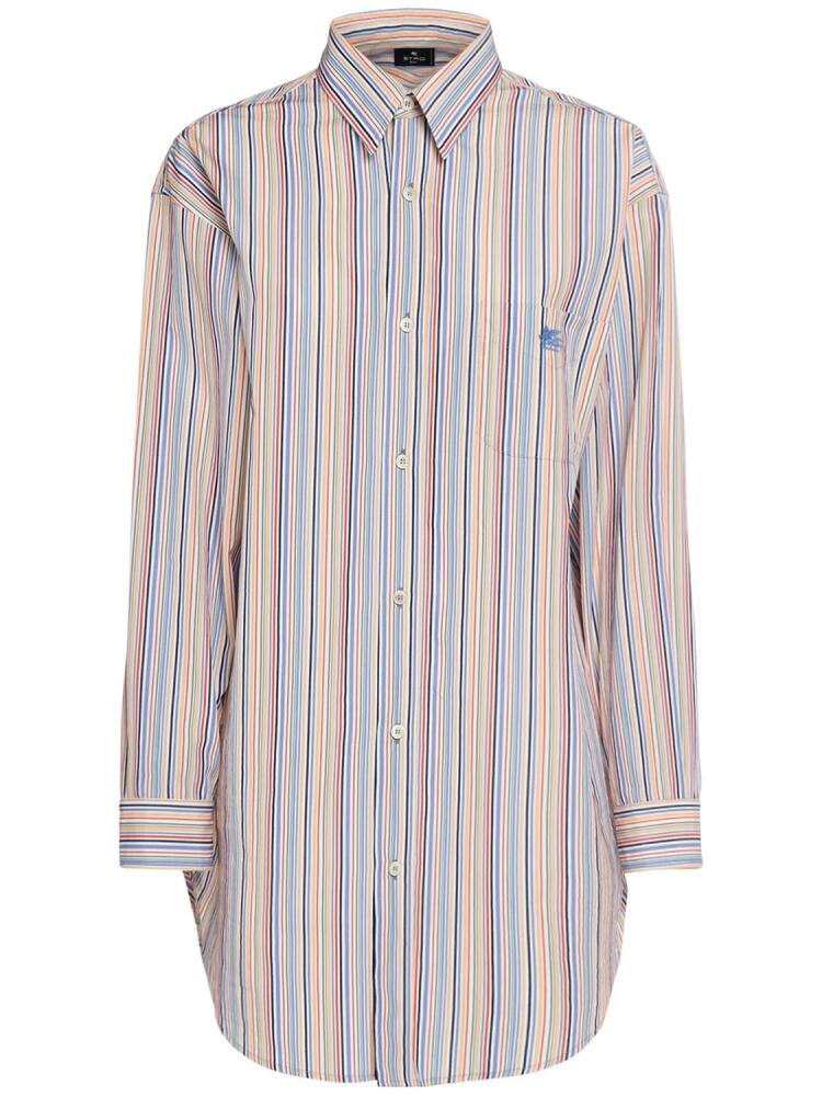 ETRO Striped Oversized Cotton L/s Shirt Cover