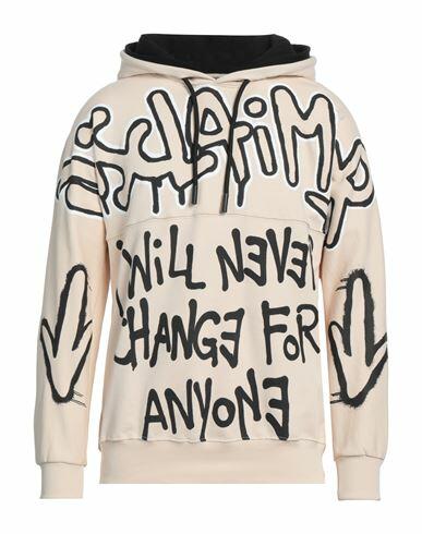 Disclaimer Man Sweatshirt Beige Cotton Cover